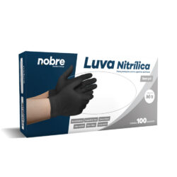 CAIXA LUVA NITRÍLICA PRETA NOBRE (Tamanho M)