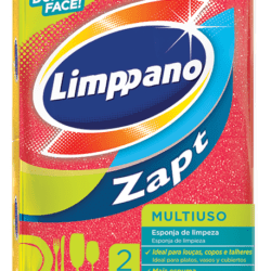 ESPONJA ZAPT DUPLA FACE LIMPPANO (pacote com 2 unidades)