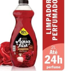 LIMPADOR PERFUMADO COM ATÉ 24 HORAS DE PERFUME DOCE ROMANCE AQUAFAST 2 LITROS