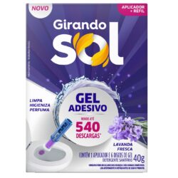 GEL ADESIVO APLICADOR + REFIL LAVANDA FRESCA GIRANDO SOL 40g