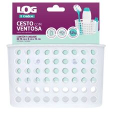 CESTO PLÁSTICO COM VENTOSA LOG ORDENE