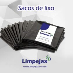 SACO DE LIXO PRETO 60 LITROS LIMPEJAX (pacote com 100 sacos)