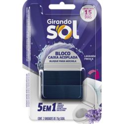 BLOCO SANITÁRIO PARA CAIXA ACOPLADA LAVANDA FRESCA GIRANDO SOL 35g