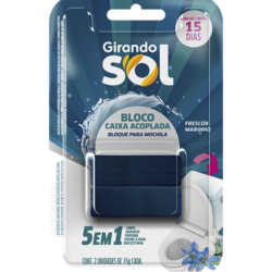 BLOCO SANITÁRIO PARA CAIXA ACOPLADA FRESCOR MARINHO GIRANDO SOL 35g