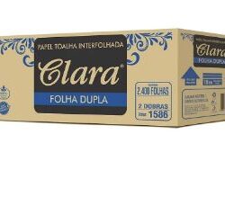 CAIXA PAPEL INTERFOLHA FOLHA DUPLA CLARA 2400 FOLHAS